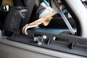 Jeep Wrangler Unlimited Tub Rail Tie Downs - Fishbone Offroad - Powdercoat Steel - Black - `18-`27